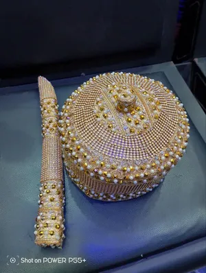 Luxurious Groom Beaded Cap and Tusk for Traditional Marriage Wedding