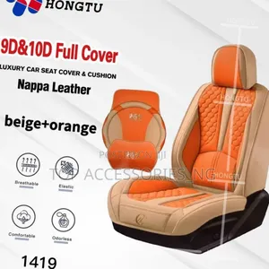 Orange Black Cream Grey Coffee Aux Blood Leather Seat Cover