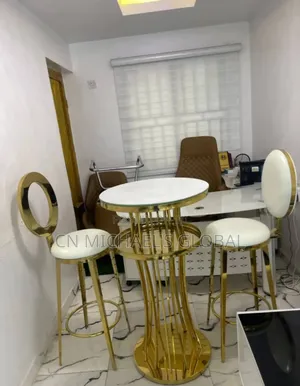 Set of Bar Stools and Table