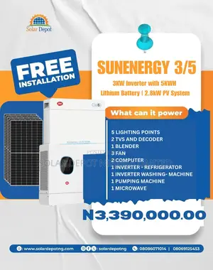 3kw Inverter/5kwh Battery/2.8kw Pv Solar Package