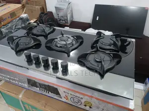 Crystal Flame Modern Image Glass Top Gas Hob
