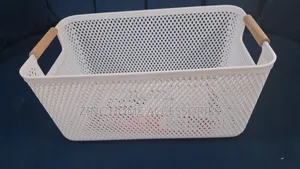 Large Wooden Handle Storage Basket