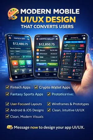 Custom Mobile Ui/Ux Design