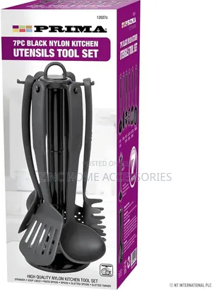 Prima 7pc Black Nylon Utensil Set