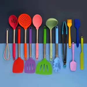 14pcs Silicon Multicolor Spoon Set