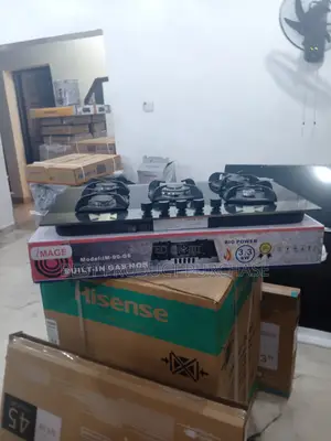 Image 90cm Gas Hob Im-90-G6 Black - Brand New 5 Burners