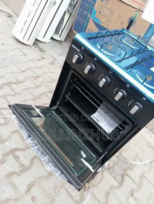 Bruhm Gas Cooker Bgc-5540ib – 4 Gas, Single Burner Oven,