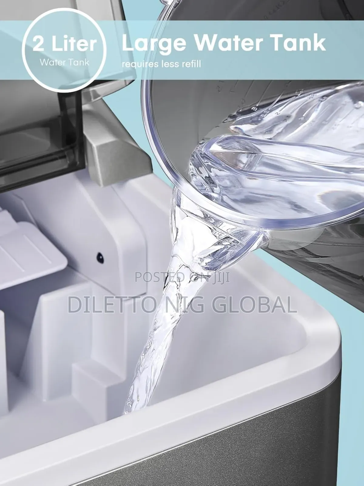 2.1l Countertop Ice Cube Maker With Led Display