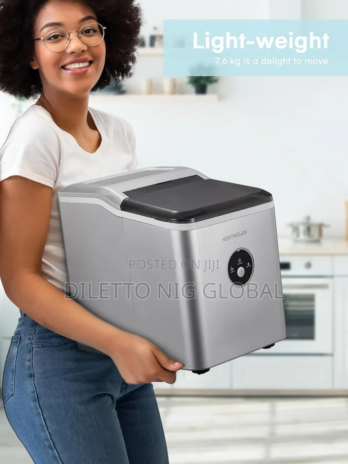 2.1l Countertop Ice Cube Maker With Led Display