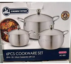Crown*Star Stainless Steel 6pcs Cookware Set