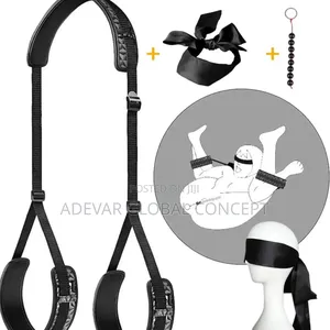 3 Sets Leg Splitter Blind Anal Plug Bead BDSM Women Sex Toy Restraint