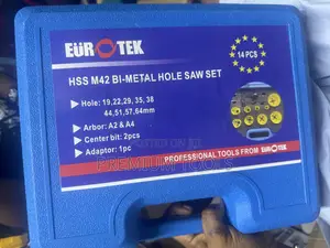 Eurotek 14-Piece HSS M42 Bi-Metal Hole Saw Set.