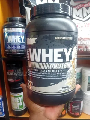 Nutrex 100% Whey Protein Powder in the Vanilla Flavor.