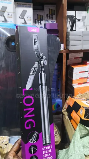 Long C08 3-in-1 Selfie Stick Tripod With Bluetooth Remote