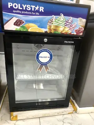 Polystar Black Upright Drinks Refrigerator