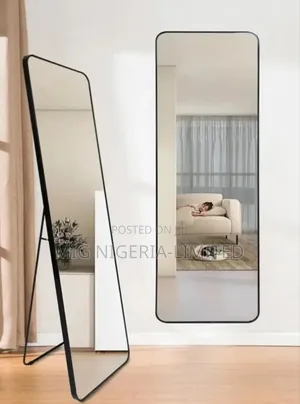 Free Standing Back Stand Floor Wall Living Room Length Mirror Black