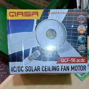 Qasa Solar Ceiling Fan 36watts 12v Ac and Dc 56inches With Remote