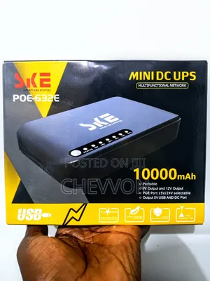 Ske Mini Dc Ups Power Bank | 10,000 Mah | Router Cctv Backup