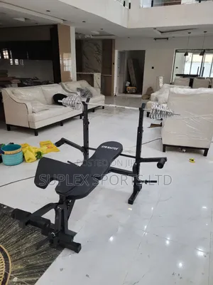 Weight Lifting Bench With 50kg Weight Set Dumbbell