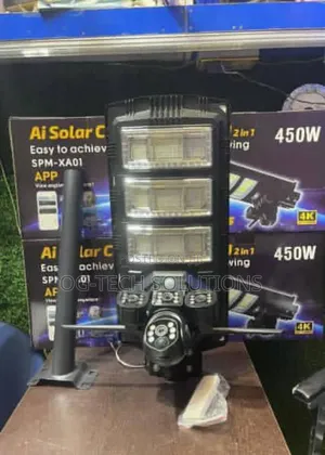 Solar Street Light With Triple Lens Solar Rotational Camera