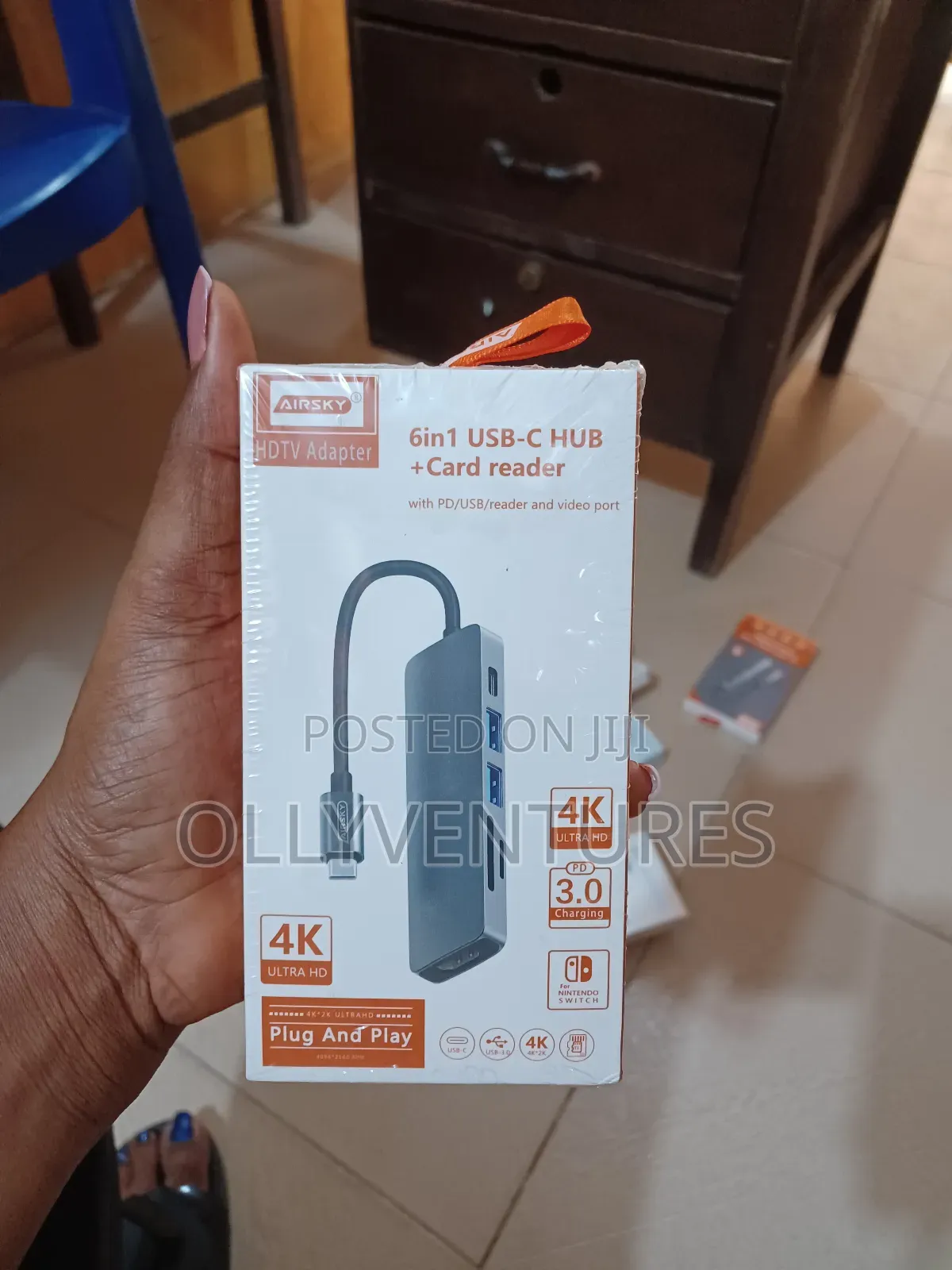 Airsky 6in1 Usb-C Hub+Card Reader
