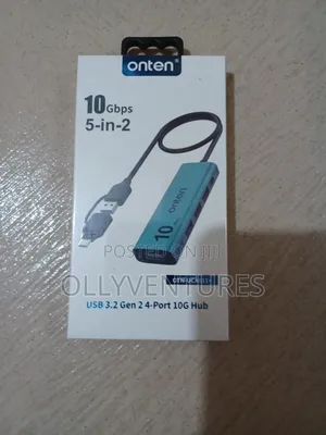 Onten 10gbps 5-in-2 USB 3.2 Gen 2 4- Port 10g Hub