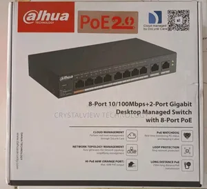 Dahua 8port Poe Switch With 2 Uplinks