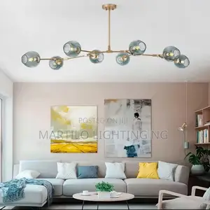 New Modern 8 Glass Nordic Chandelier