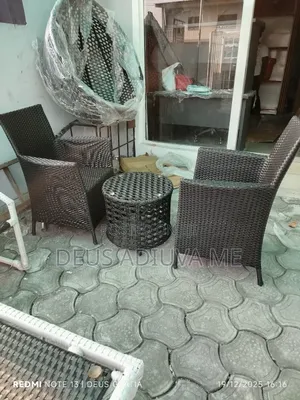 Restaurant Table and Chairs Made of Rattan