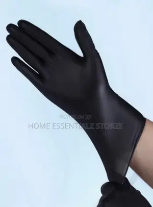 100 Pieces - Black Nitrile Powder Free Hand Gloves