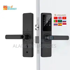 Tuya Wifi Smart Door Handle Digital Fingerprint Lock For Bedroom Home