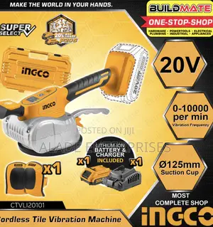 Ingco 20v Lithium-ion Cordless Tile Vibration Machine