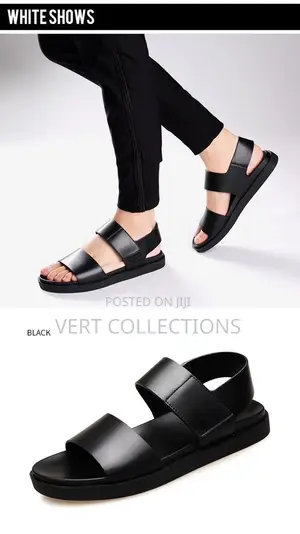 Black Leather Sandals