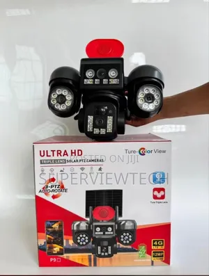 3 Lens 3 PTZ Auto Tracking Solar CCTV Camera