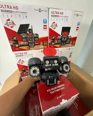 3 View 3 Ptz 360 Degrees Rotation Solar Cctv Camera