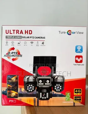 4g Wireless 3 Views 3 PTZ 2 Way Communications Solar CCTV Camera