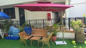 Set Of Outdoor Garden Chairs With Foreign Outdooor Umbrella