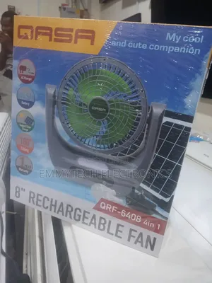 Qasa 8inches Rechargeable Fan
