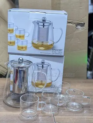 Heat Resistant Glass Kettle Teapot With Filter and 4 Cups