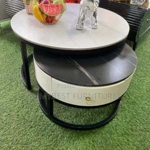 New Modern Marble Top Center Table Set.