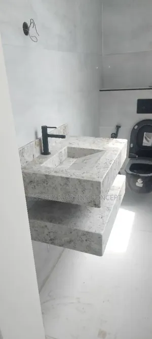 Vanity Top And Sink Crafted From Natural Marble Stone
