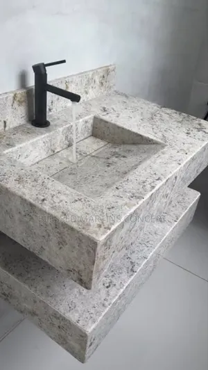 Vanity Top And Sink Crafted From Natural Marble Stone