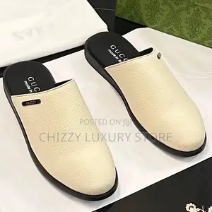 Gucci Quality Luxury Men Genuine Leather Pams