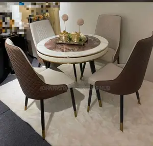 Unique Marble Dinning Table With 4 Chairs