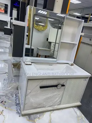 High Quality Luxury PVC Cabinet With Led Mirror and Shelf