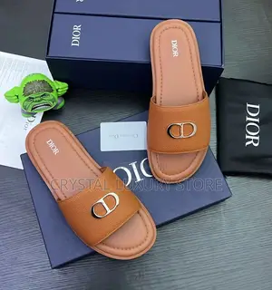 Dior Quality Luxury Men Genuine Leather Slippers