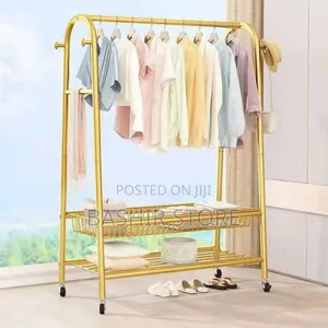 Gold Metal Clothing Rack