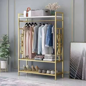 Gold Metal Clothing Rack