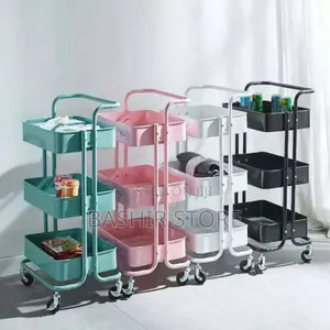 3-Tier Metal Rolling Utility Cart Organizer.