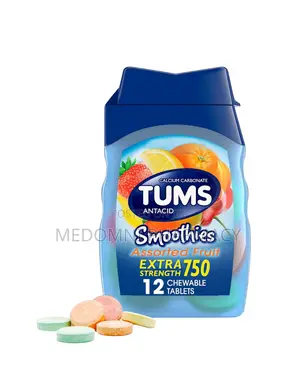 Tums Smoothies Extra Strength Antacid Chewable Tablets – 12 Count
